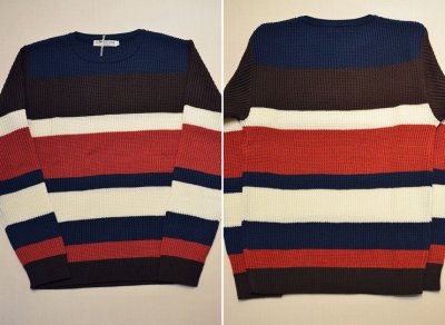 画像1: 【ISLAND KNIT WORKS/アイランド ニットワークス】　サーマルボーダーニット