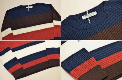 画像2: 【ISLAND KNIT WORKS/アイランド ニットワークス】　サーマルボーダーニット