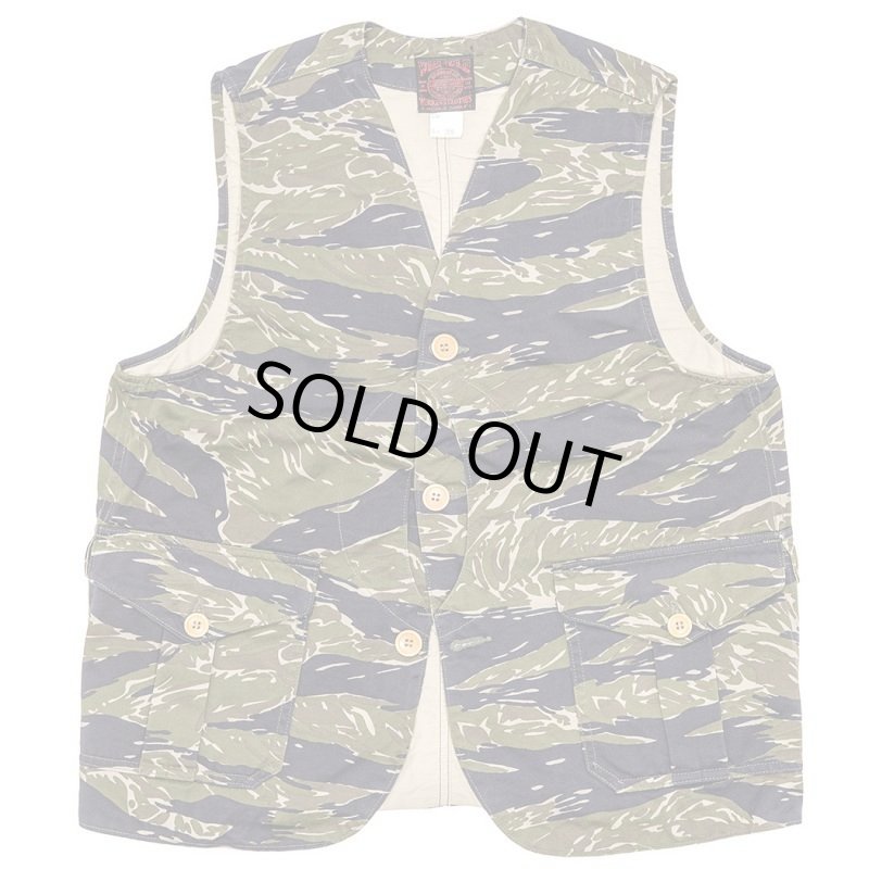 画像1: 50％OFF【Workers/ワーカーズ】 　Tiger Camo Cruiser Vest　タイガーカモクルーザーベスト (1)