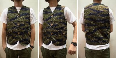 画像2: 50％OFF【Workers/ワーカーズ】 　Tiger Camo Cruiser Vest　タイガーカモクルーザーベスト