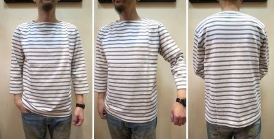 画像3: 50％OFF　【BETTER】　BTR1708　PANEL BORDER  BOAT NECK 3/4 TEE