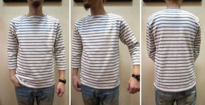 画像2: 50％OFF　【BETTER】　BTR1708　PANEL BORDER  BOAT NECK 3/4 TEE