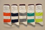 画像2: 【RoToTo/ロトト】　R1083　WIDE BORDER RIB SOCKS (2)