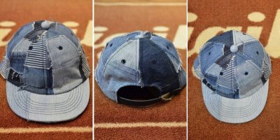 画像1: 【KNIFE WING/ナイフウイング】　PATCHWORK DENIM 6PANEL CAP