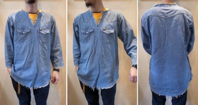 画像3: 【OLD PARK/オールドパーク】　TUNIC SHIRT DENIM WESTERN　チュニックシャツ