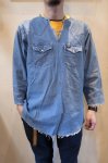 画像2: 【OLD PARK/オールドパーク】　TUNIC SHIRT DENIM WESTERN　チュニックシャツ (2)