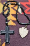 画像3: 【Rooster King&co./ルースターキング】　Black Cross Rosario Necklace　ブラッククロス ロザリオネックレス (3)