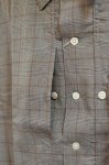 画像15: 【H.UNIT/エイチユニット】　Voil check triple pocket short sleeve shirt　トリプルポケット半袖シャツ (15)