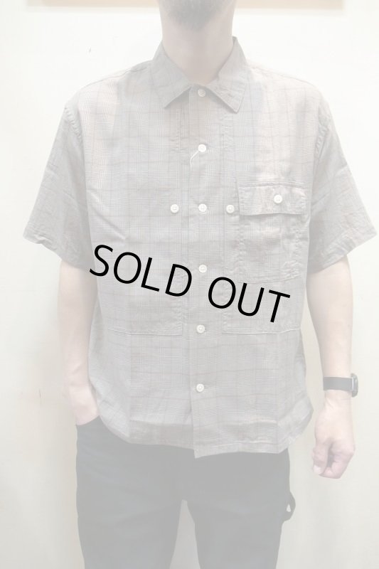 画像1: 【H.UNIT/エイチユニット】　Voil check triple pocket short sleeve shirt　トリプルポケット半袖シャツ (1)