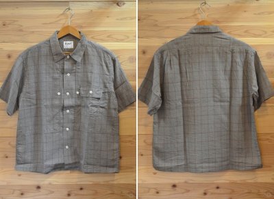 画像1: 【H.UNIT/エイチユニット】　Voil check triple pocket short sleeve shirt　トリプルポケット半袖シャツ