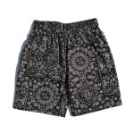 画像1: 【Cookman】　Chef Short Pants　PAISLEY BLACK (1)