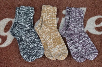 画像1: 【RoToTo/ロトト】　R1054　LOW GAUGE SLUB SOCKS