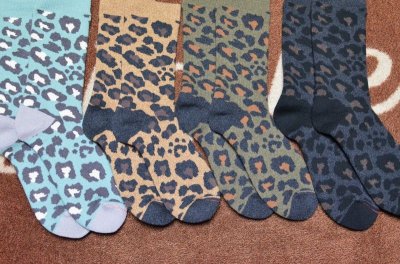 画像3: 【RoToTo/ロトト】　R1340　PILE LEOPARD CREW SOCKS