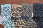 画像2: 【RoToTo/ロトト】　R1340　PILE LEOPARD CREW SOCKS (2)