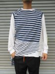 画像6: 【OLD PARK/オールドパーク】　2WAY TEE STRIPE (6)