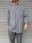 画像7: 【Manual Alphabet/マニュアルアルファベット】　”Bulging Fit”　GINGHAM BANDCOLLAR SHIRTS (7)