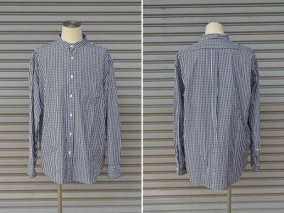 画像1: 【Manual Alphabet/マニュアルアルファベット】　”Bulging Fit”　GINGHAM BANDCOLLAR SHIRTS