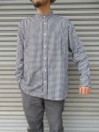 画像3: 【Manual Alphabet/マニュアルアルファベット】　”Bulging Fit”　GINGHAM BANDCOLLAR SHIRTS (3)