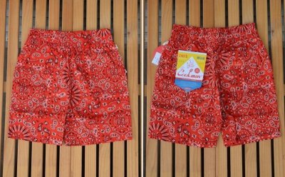 画像1: 【Cookman】　Chef Short Pants　PAISLEY RED