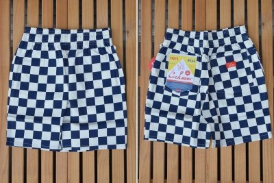 画像1: 【Cookman】　Chef Short Pants　「Checker Navy」