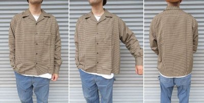 画像3: 【H.UNIT/エイチユニット】　T/R Check opencollar long sleeves shirt