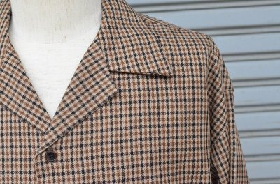 画像2: 【H.UNIT/エイチユニット】　T/R Check opencollar long sleeves shirt