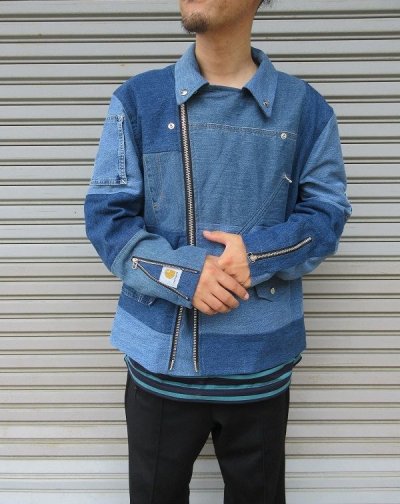 画像2: 【OLD PARK/オールドパーク】　OVERSIZED RIDERS JACKET DENIM