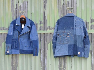 画像1: 【OLD PARK/オールドパーク】　OVERSIZED RIDERS JACKET DENIM