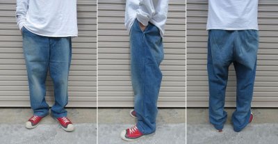 画像2: 【H.UNIT/エイチユニット】　Denim work trousers(Used wash)