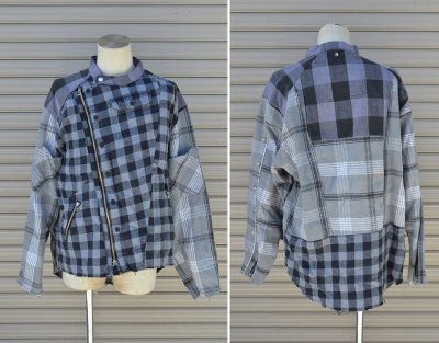 画像1: 【OLD PARK/オールドパーク】　OVERSIZED RIDERS SHIRT FLANNEL