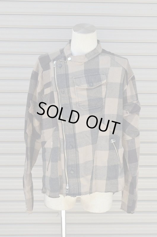 画像1: 【OLD PARK/オールドパーク】　OVERSIZED RIDERS SHIRT FLANNEL (1)