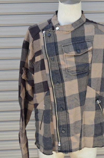 画像2: 【OLD PARK/オールドパーク】　OVERSIZED RIDERS SHIRT FLANNEL