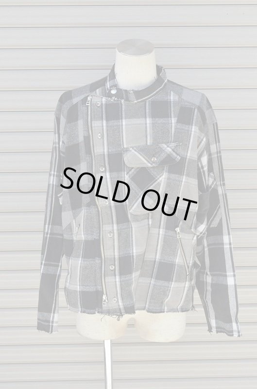 画像1: 【OLD PARK/オールドパーク】　OVERSIZED RIDERS SHIRT FLANNEL (1)