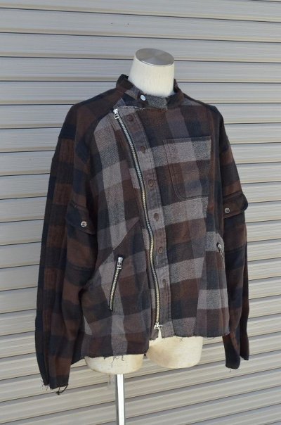 画像2: 【OLD PARK/オールドパーク】　OVERSIZED RIDERS SHIRT FLANNEL