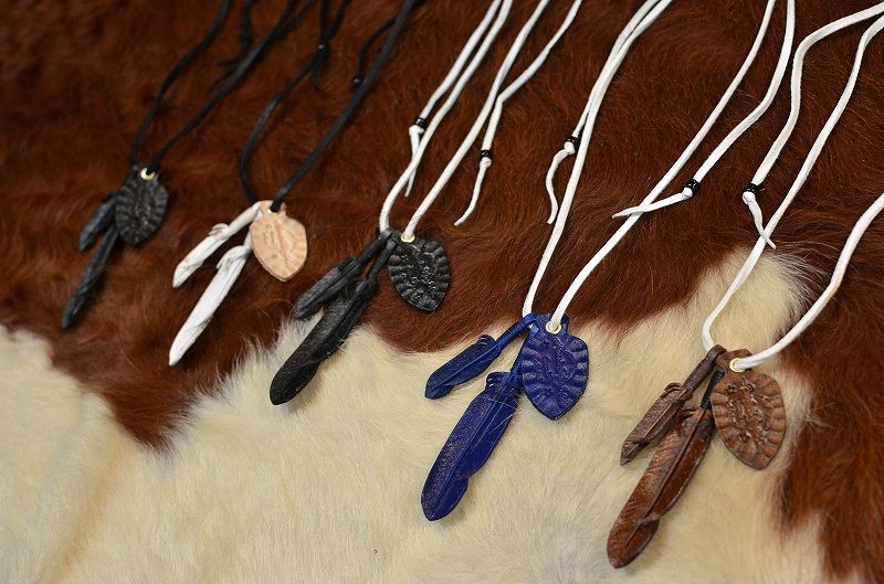 Rooster King&co. ルースターキング Leather Feather Necklace フェザーネックレス