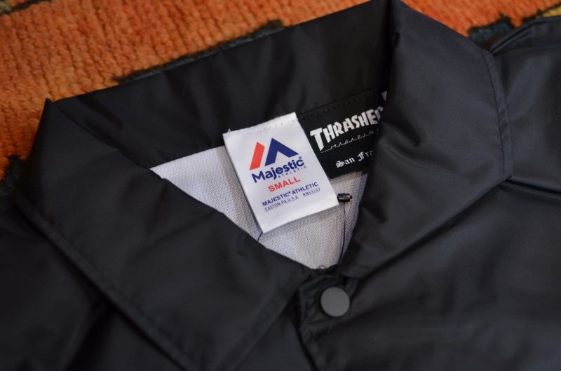 THRASHER スラッシャー ナイロン コーチジャケット MAJESTIC