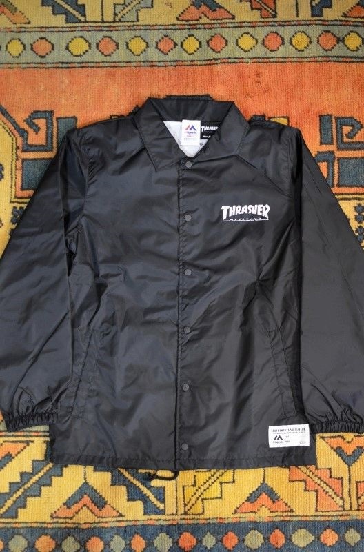 THRASHER スラッシャー ナイロン コーチジャケット MAJESTIC 
