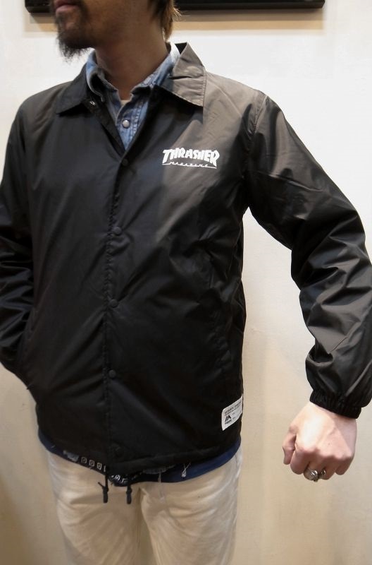THRASHER スラッシャー ナイロン コーチジャケット MAJESTIC 