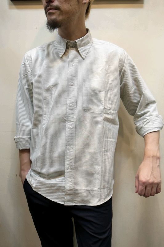 The Baggy バギー ストライプオックスフォード 長袖シャツ The Baggy バギー ストライプオックスフォード 長袖シャツ