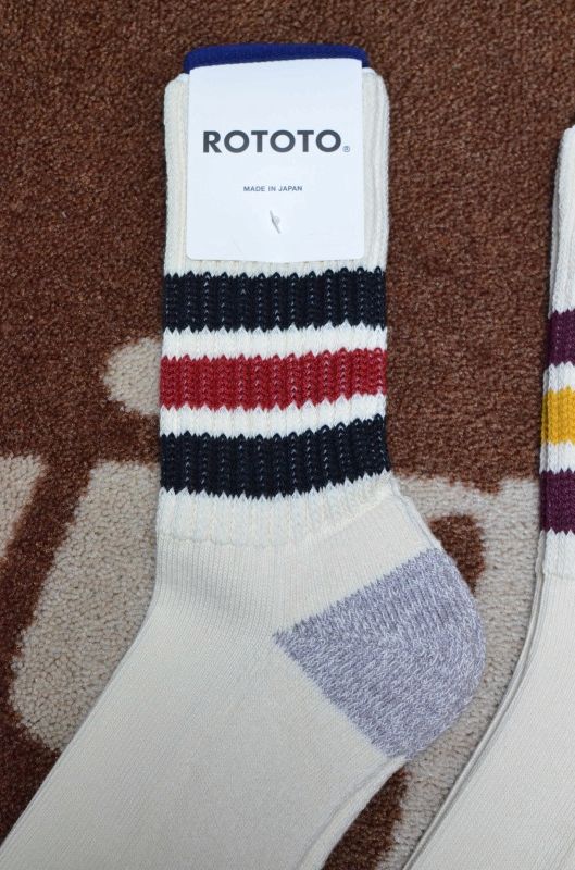 ROTOTO ロトト R1255 COARSE RIBBED OLD SCHOOL SOCKS カースリブオールドスクールソックス ラインソックス