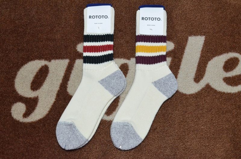 ROTOTO ロトト R1255 COARSE RIBBED OLD SCHOOL SOCKS カースリブオールドスクールソックス ラインソックス