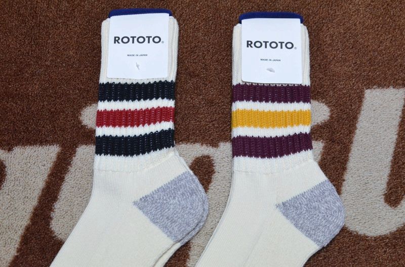 ROTOTO ロトト R1255 COARSE RIBBED OLD SCHOOL SOCKS カースリブオールドスクールソックス ラインソックス