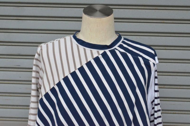 OLD PARK/オールドパーク 2WAY TEE STRIPE約67〜70cm