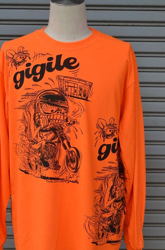 gigile ジジル マルチプリント L/S TEE ロンT