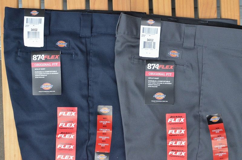 極太W40L32 Dickies874BK FLEXワークパンツ ディッキーズ