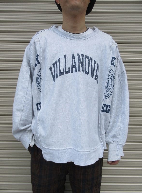 オールドパーク   OLD PARK OP-448 BAGGY SWEAT ASSORT リメイク 加工 スウェット グレー系 FREE【極上美品】