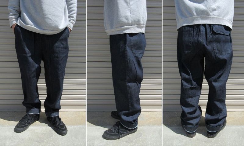 H.UNIT エイチユニット Denim work trousers Used wash デニムトラウザー